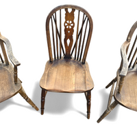 A bit wearthered windsor wheelback dining set (7) by the Oirschotse meubelindustrie 1950s