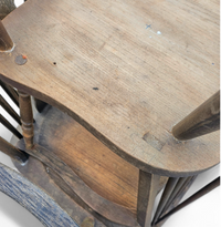 A bit wearthered windsor wheelback dining set (7) by the Oirschotse meubelindustrie 1950s