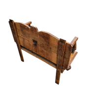 Antique Dutch oak hall bench / 1920s