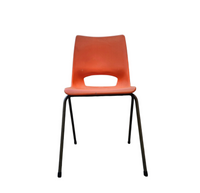 4 x Philippus Potter stacking chairs for Ahrend / Moulded seat / 1970s