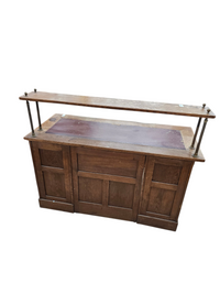 Victorian oak desk / Bin or Drawer Cup Pull by P. & F. Corbin  / 1920s