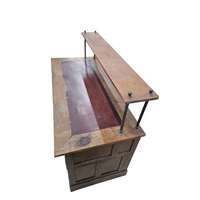 Victorian oak desk / Bin or Drawer Cup Pull by P. & F. Corbin  / 1920s