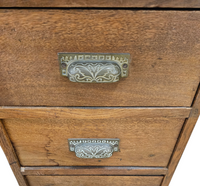 Victorian oak desk / Bin or Drawer Cup Pull by P. & F. Corbin  / 1920s