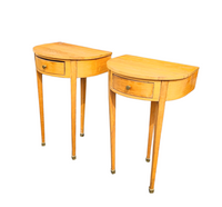 Matching cherry wood / Biedermeier chairs / sidetables set / tripot console table