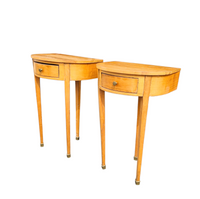 Matching cherry wood / Biedermeier chairs / sidetables set / tripot console table