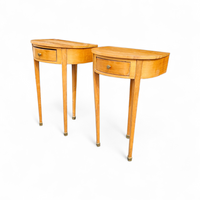 Matching cherry wood / Biedermeier chairs / sidetables set / tripot console table