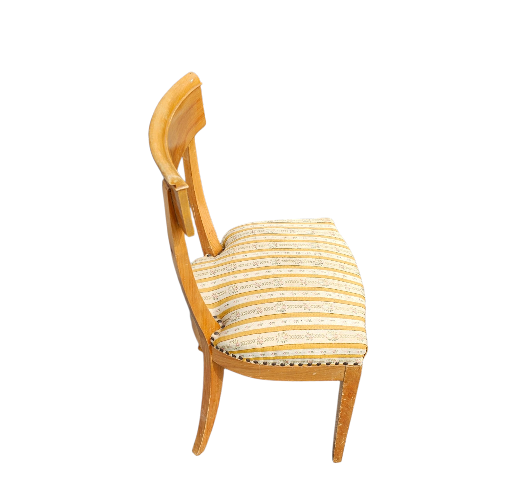 Matching cherry wood / Biedermeier chairs / sidetables set / tripot console table