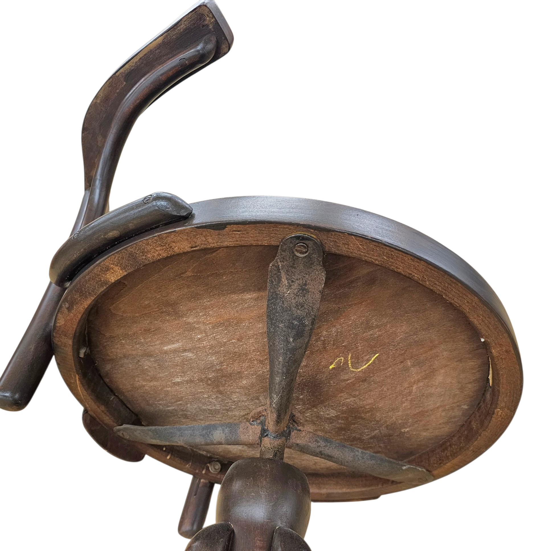 Viennese Secessionist / Art Nouveau  Style Bentwood Swivel Desk Chair 

Width 60 
Depth 55
Height 82 
Seat height 48 cm