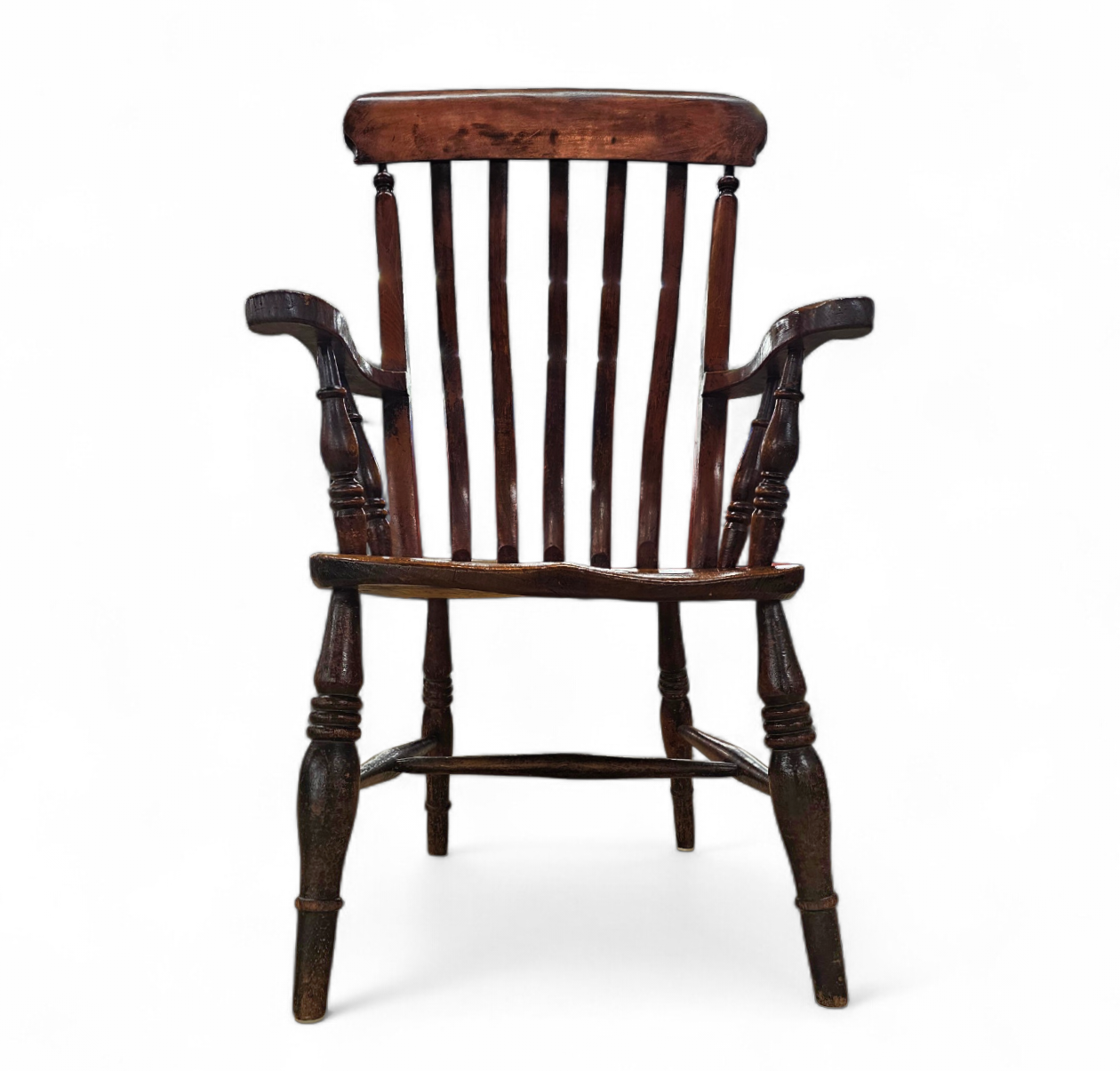 19th Century Elm country high slat back chair with a fabulous colour and patina