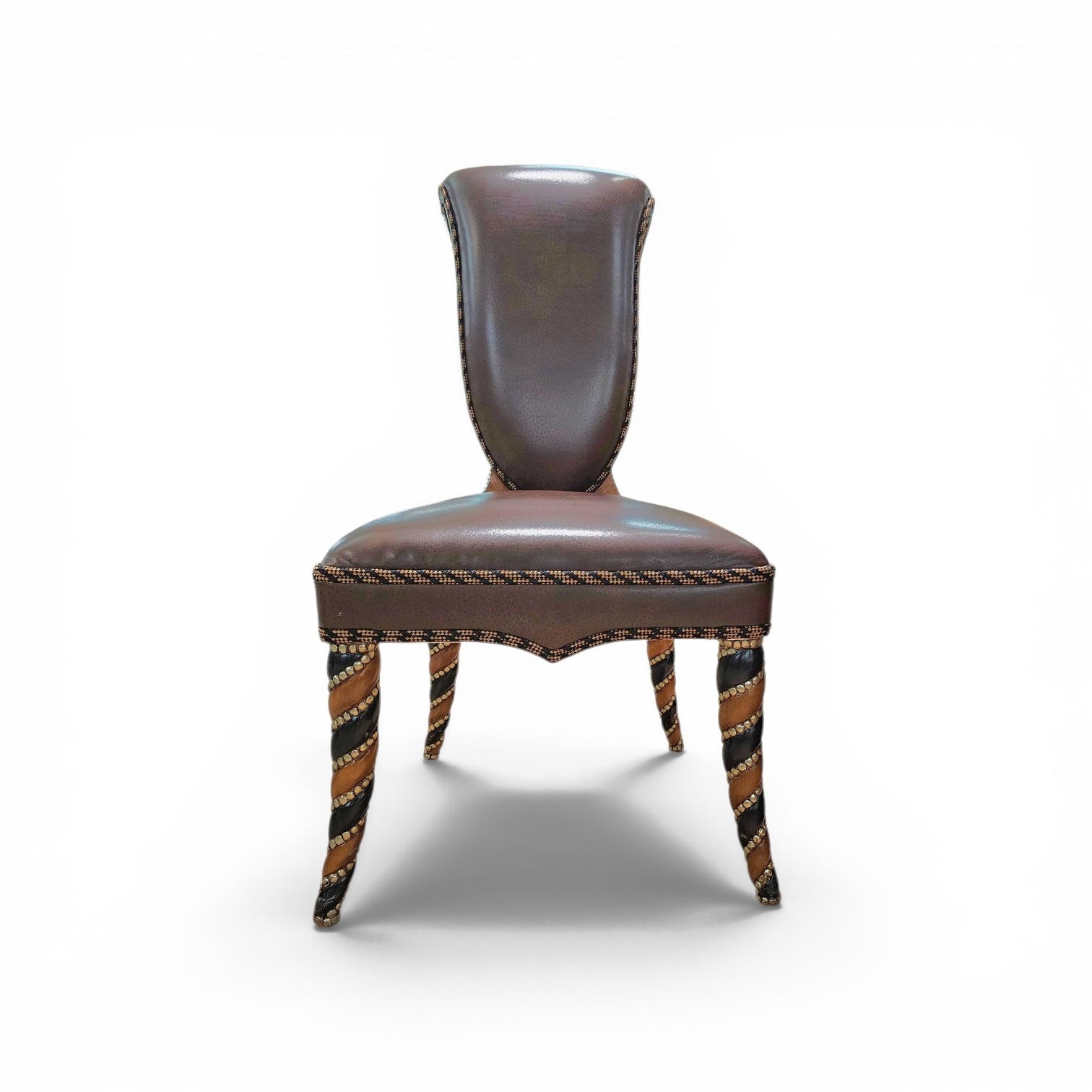 4 x Never Seen Before leather Chair / 1980s