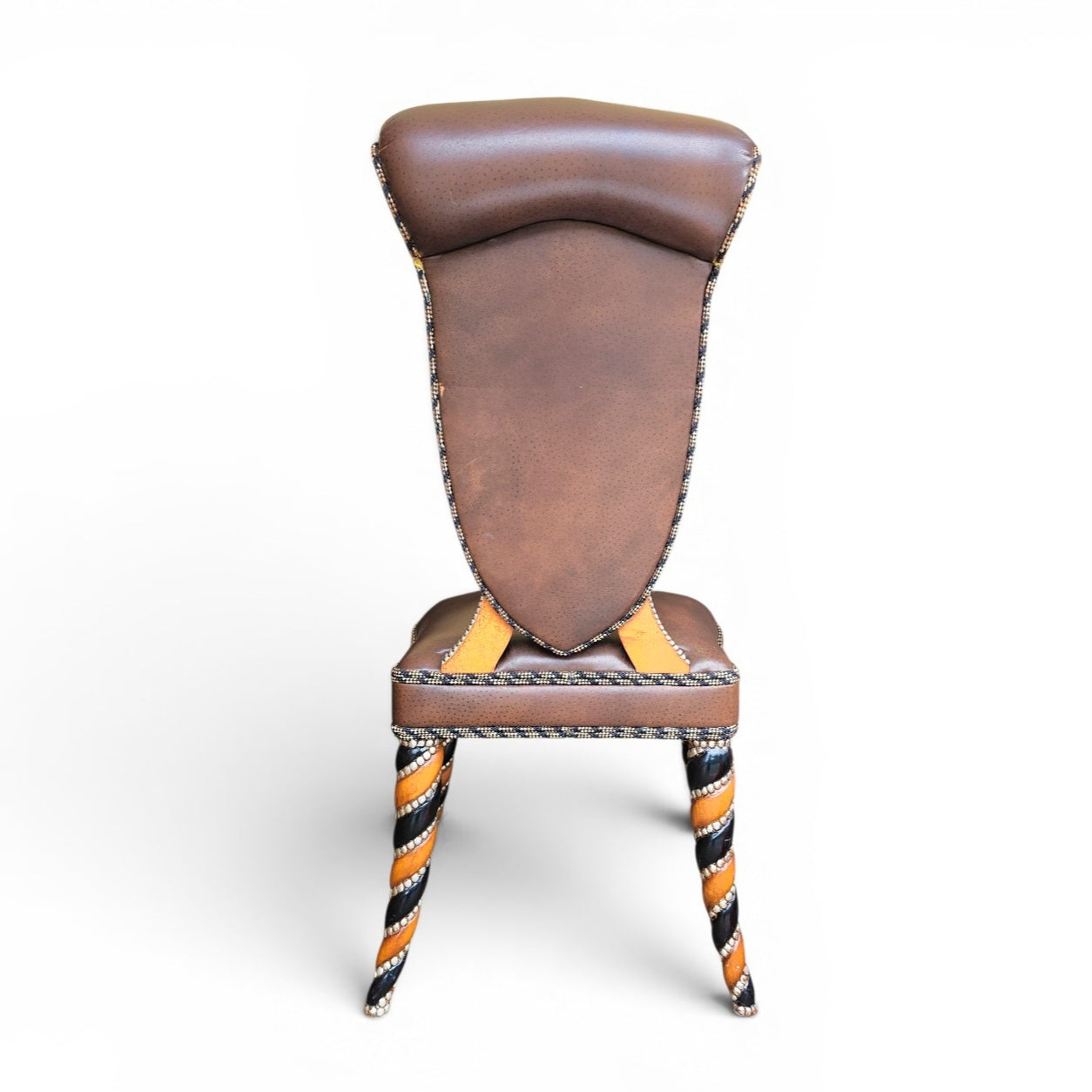 4 x Never Seen Before leather Chair / 1980s