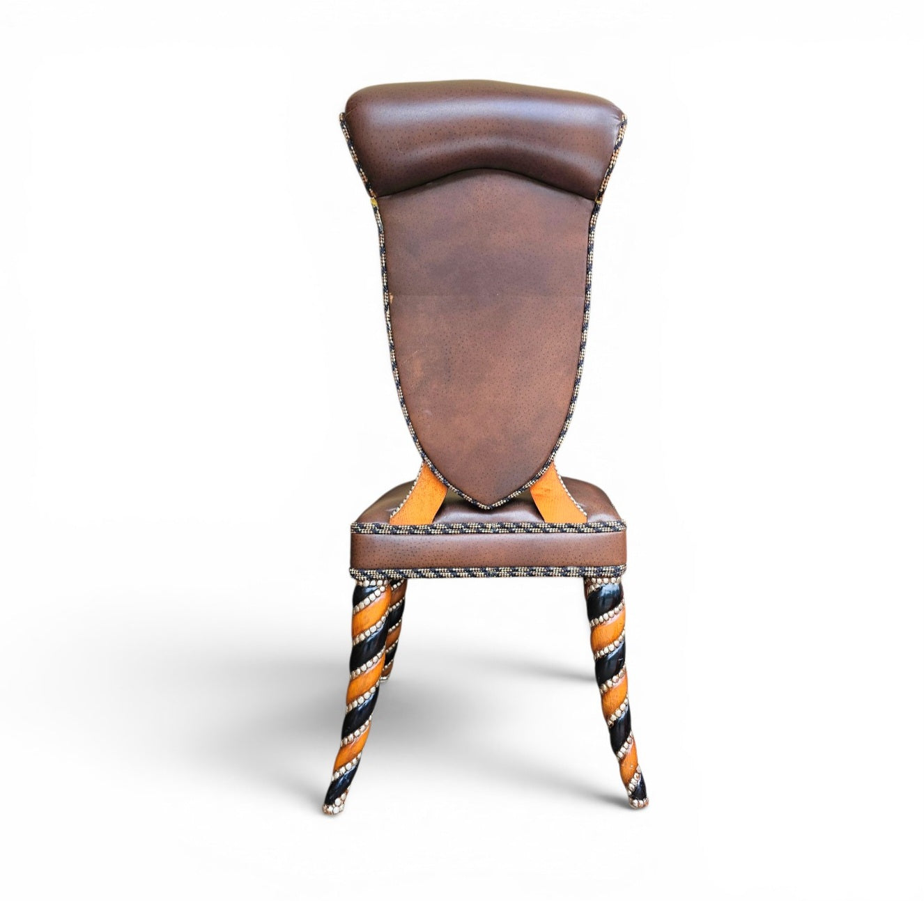 4 x Never Seen Before leather Chair / 1980s