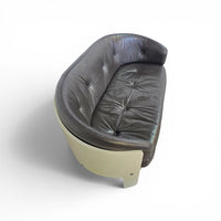 Bz49 sofa by Hans Ell for 't Spectrum / 1970 / dark brown leather