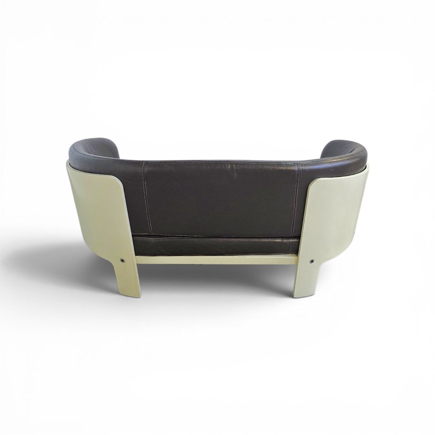 Bz49 sofa by Hans Ell for 't Spectrum / 1970 / dark brown leather