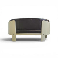 Bz49 sofa by Hans Ell for 't Spectrum / 1970 / dark brown leather