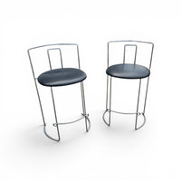 2 x Gaja stool by Kazuhide Takahama for  Simon Gavina / black leather