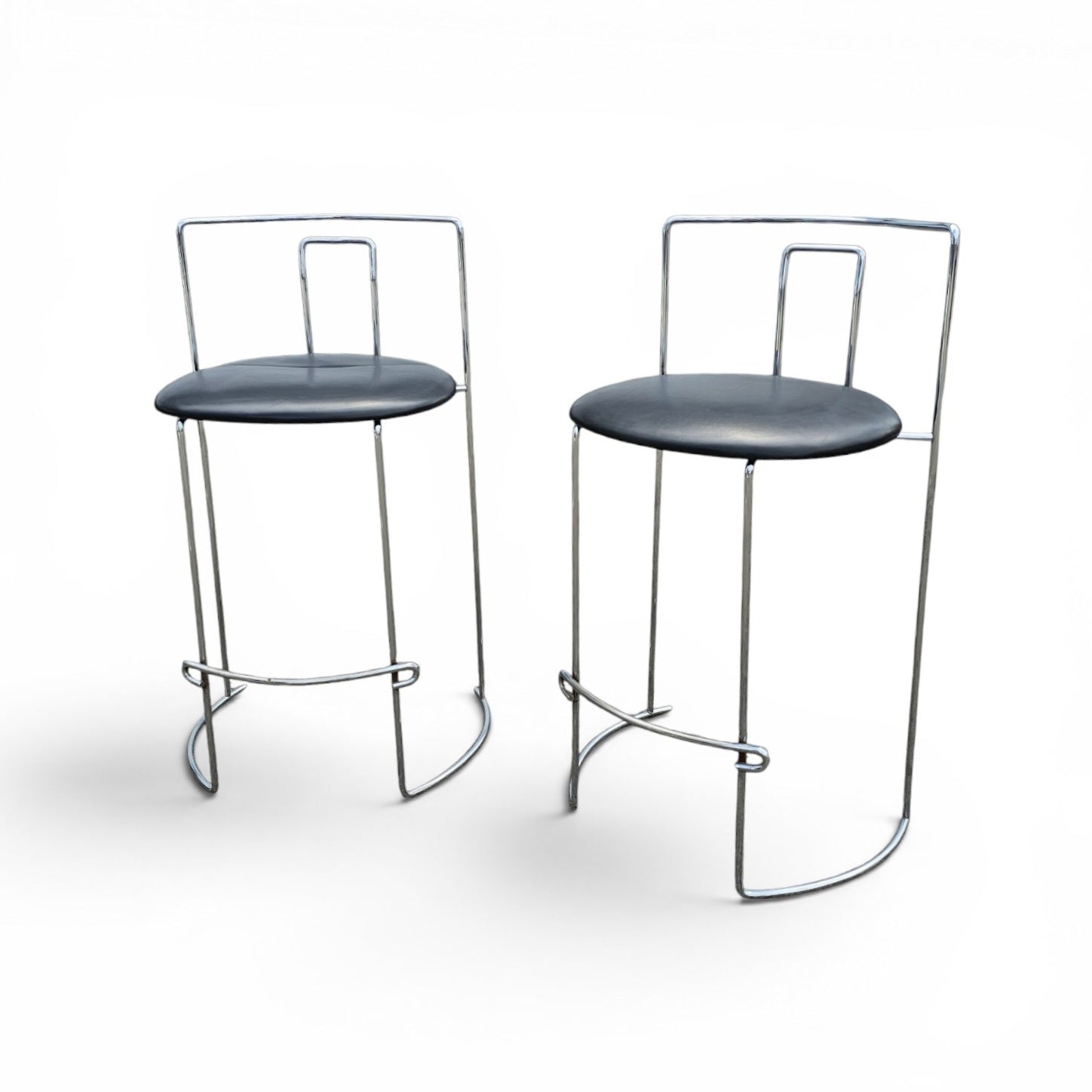 2 x Gaja stool by Kazuhide Takahama for  Simon Gavina / black leather