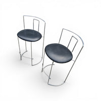 2 x Gaja stool by Kazuhide Takahama for  Simon Gavina / black leather