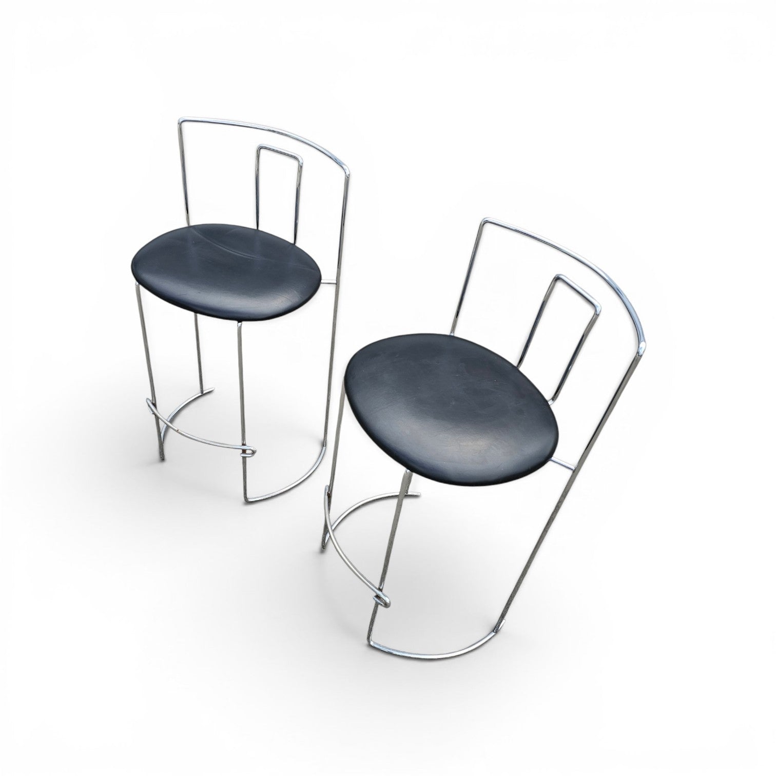 2 x Gaja stool by Kazuhide Takahama for  Simon Gavina / black leather
