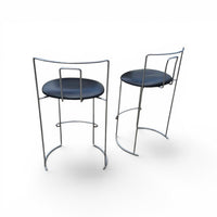 2 x Gaja stool by Kazuhide Takahama for  Simon Gavina / black leather