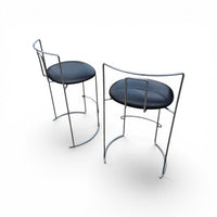 2 x Gaja stool by Kazuhide Takahama for  Simon Gavina / black leather