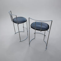 2 x Gaja stool by Kazuhide Takahama for  Simon Gavina / black leather