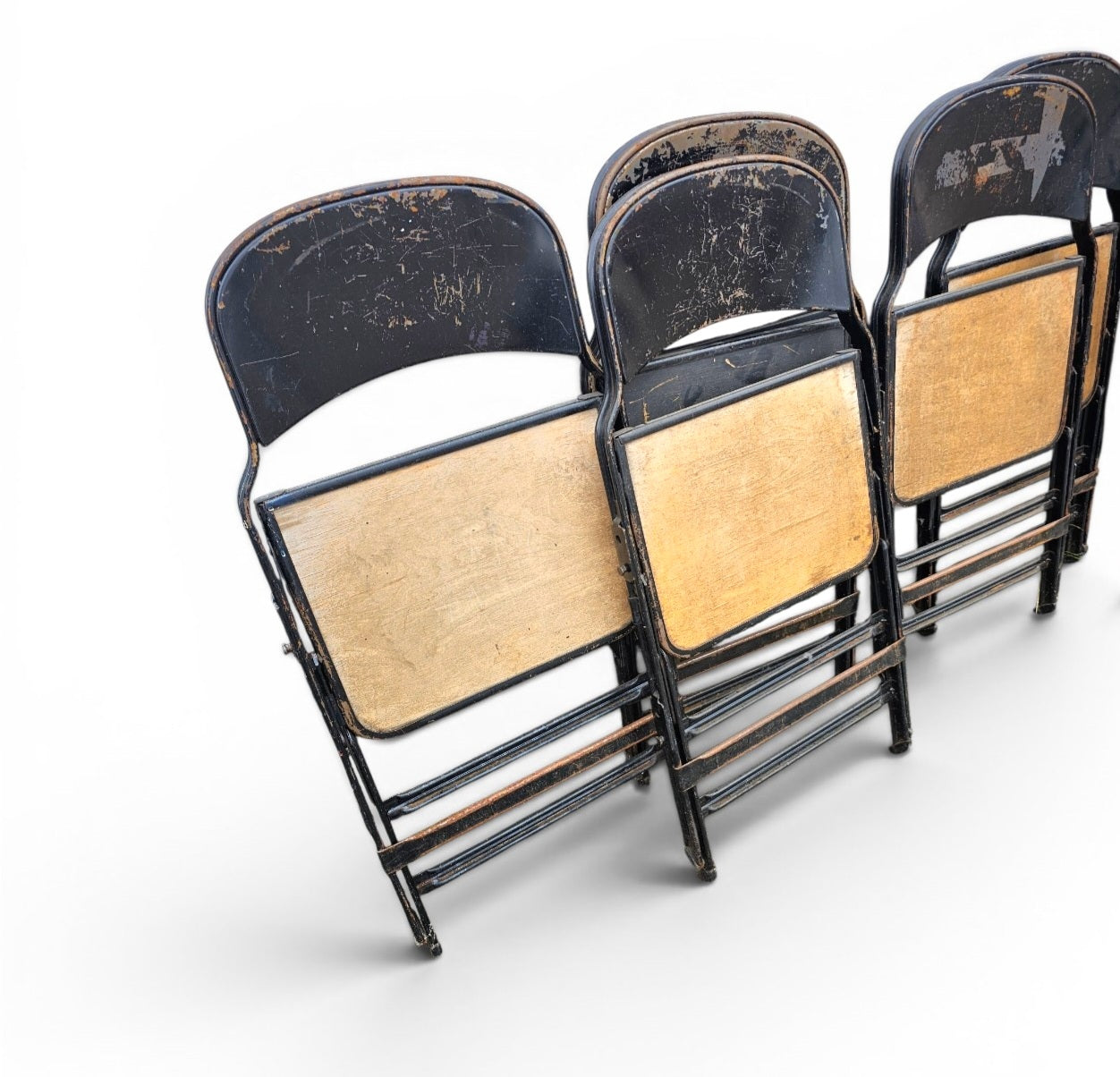 12 x Clarin Corporation folding chair / USA 1920s