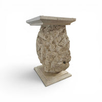 Magnussen Ponte shell-shaped console or table base with original glass top