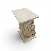 Magnussen Ponte shell-shaped console or table base with original glass top