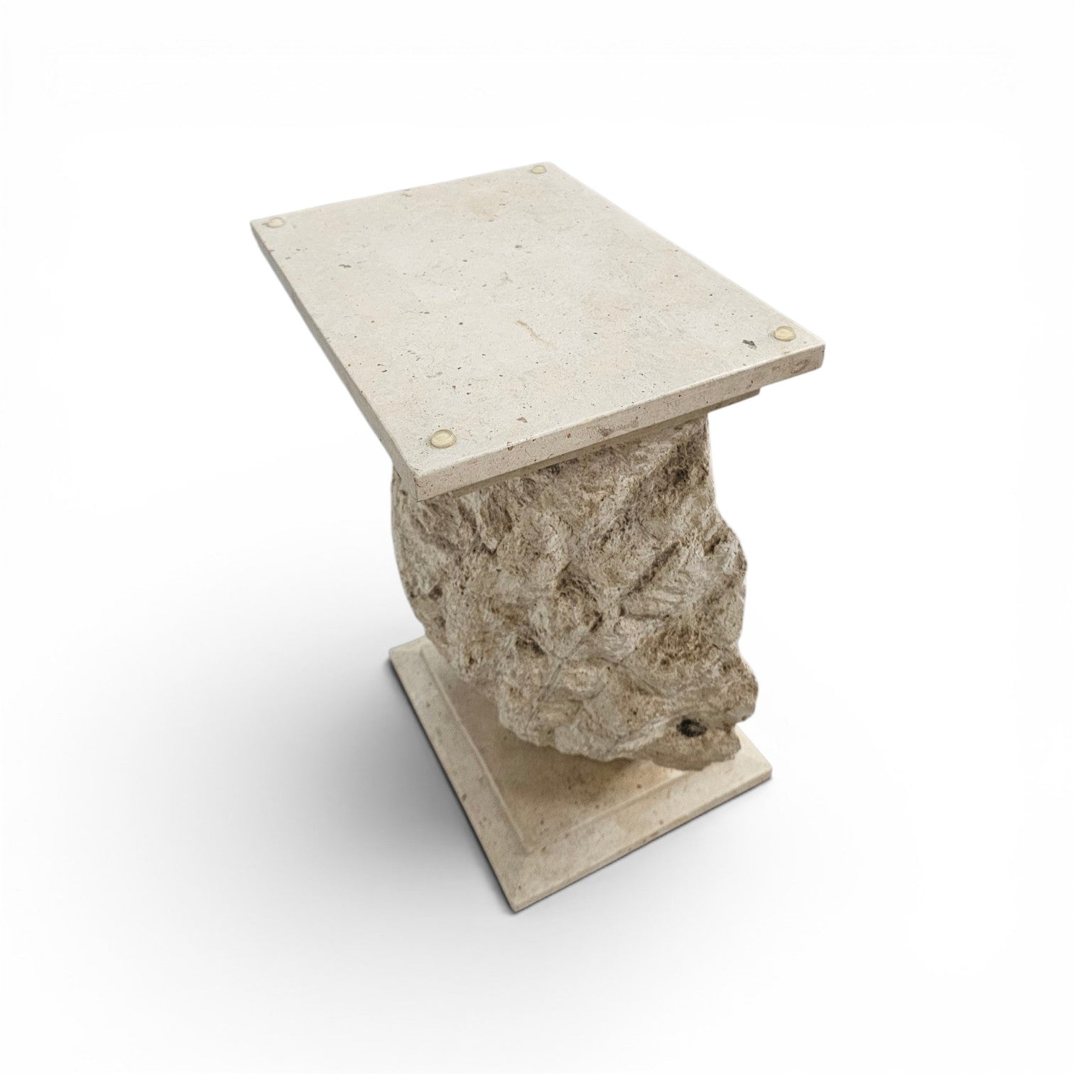 Magnussen Ponte shell-shaped console or table base with original glass top