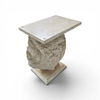 Magnussen Ponte shell-shaped console or table base with original glass top