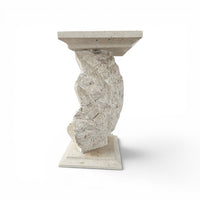 Magnussen Ponte shell-shaped console or table base with original glass top