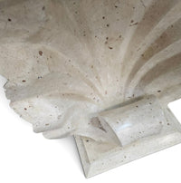 Magnussen Ponte shell-shaped console or table base with original glass top