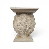 Magnussen Ponte shell-shaped console or table base with original glass top