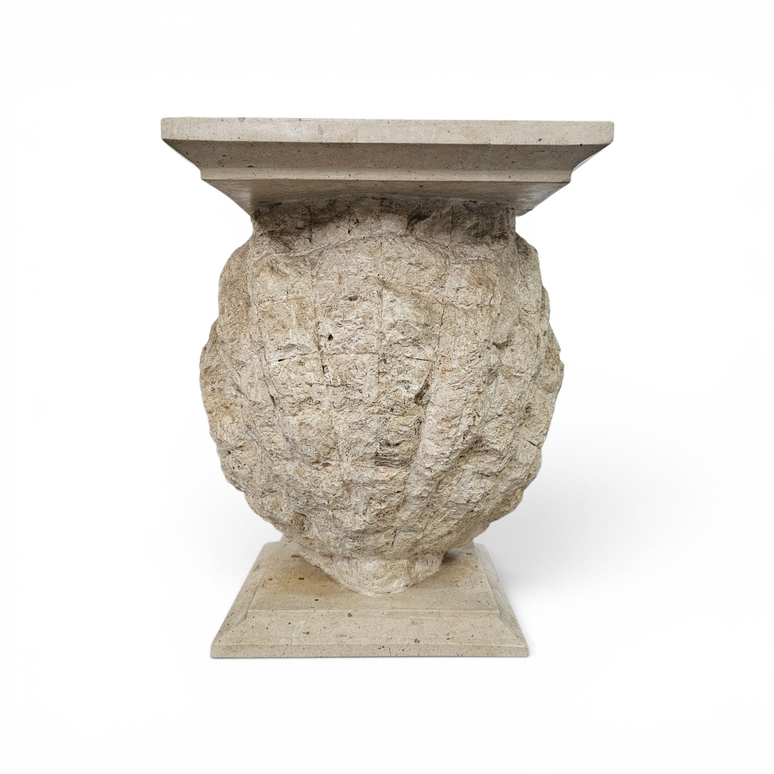 Magnussen Ponte shell-shaped console or table base with original glass top