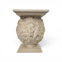 Magnussen Ponte shell-shaped console or table base with original glass top