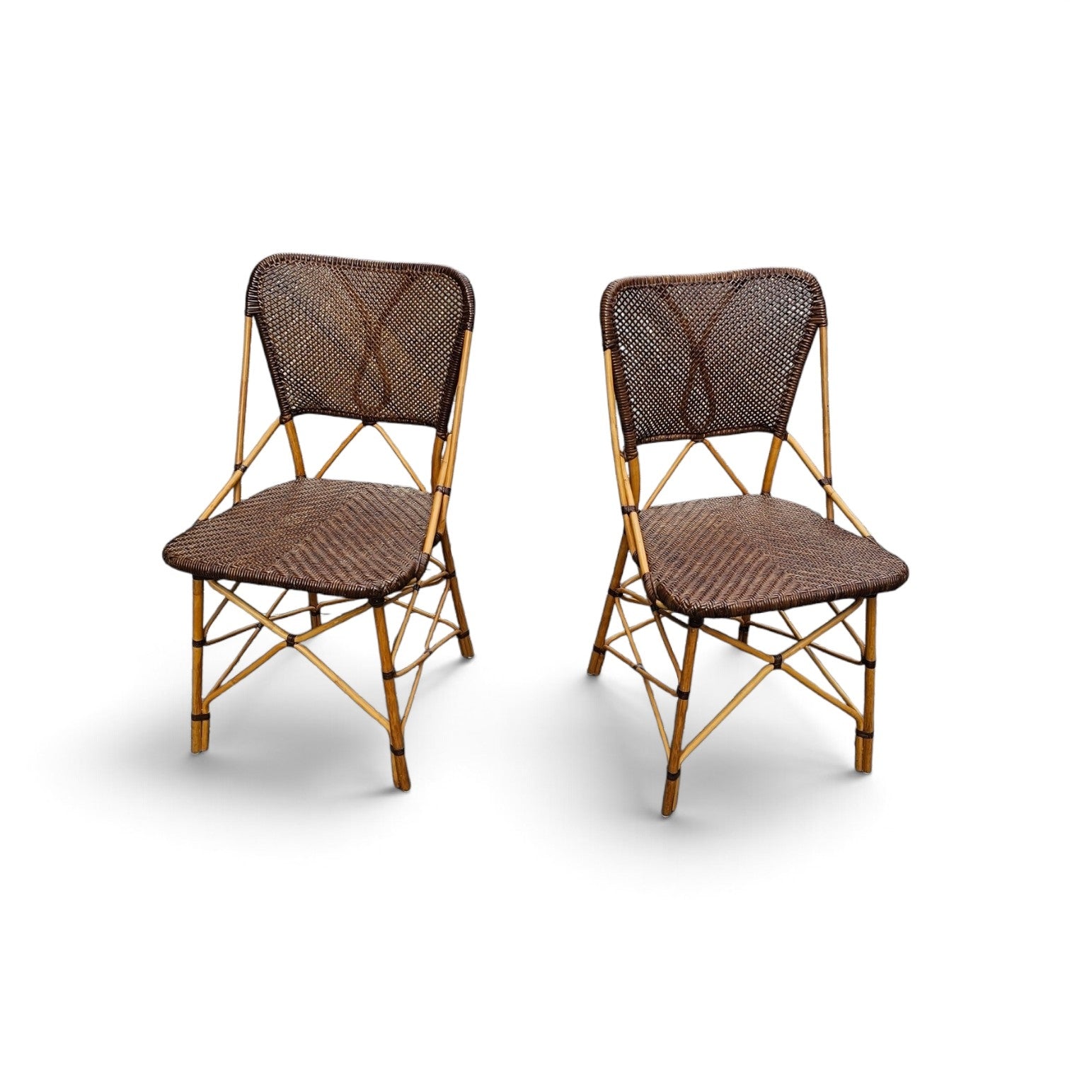 2 x Yamakawa CD-672 chair by Yuzuru Yamakawa / Yamakawa Rattan
