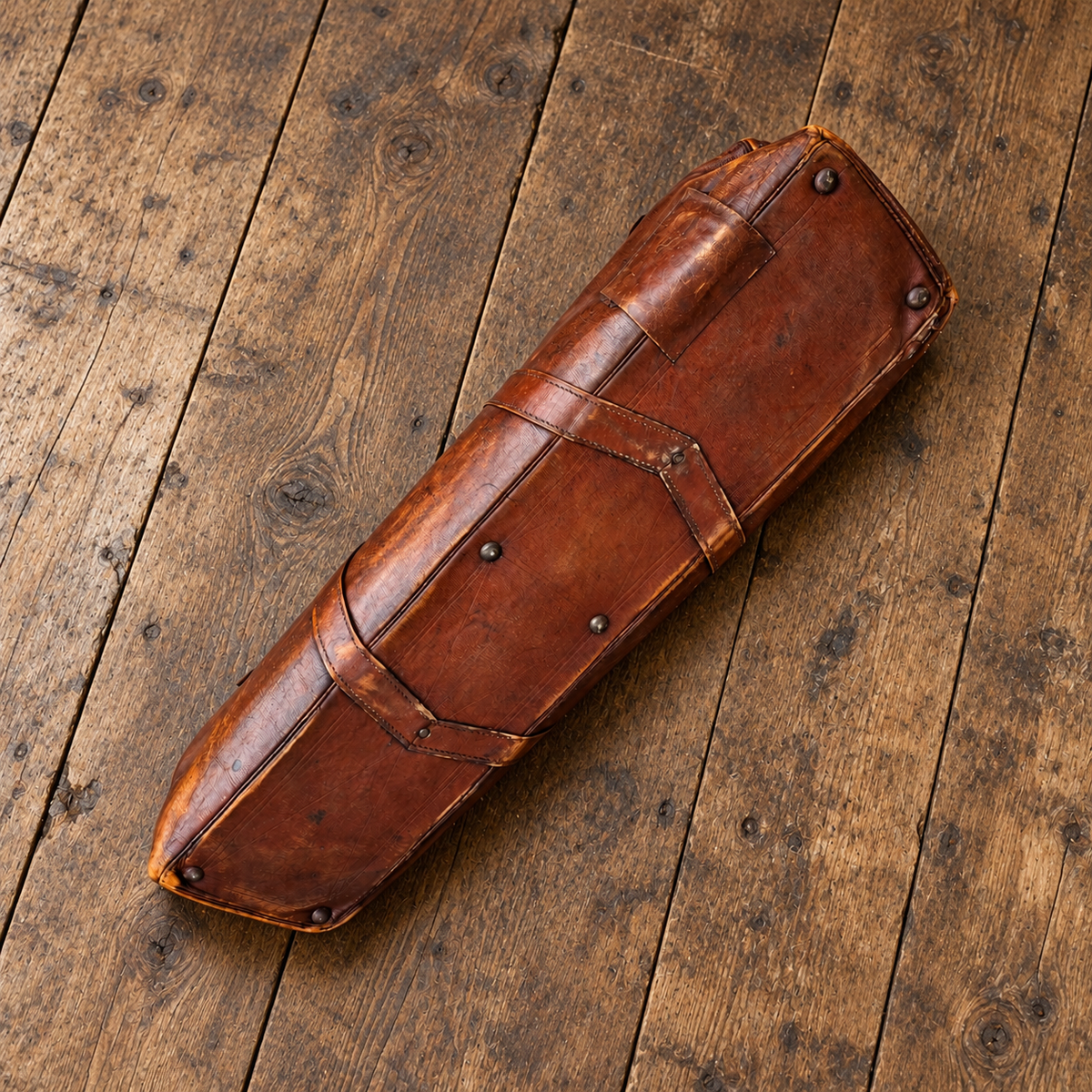 Antique English Leather Cricket Bag