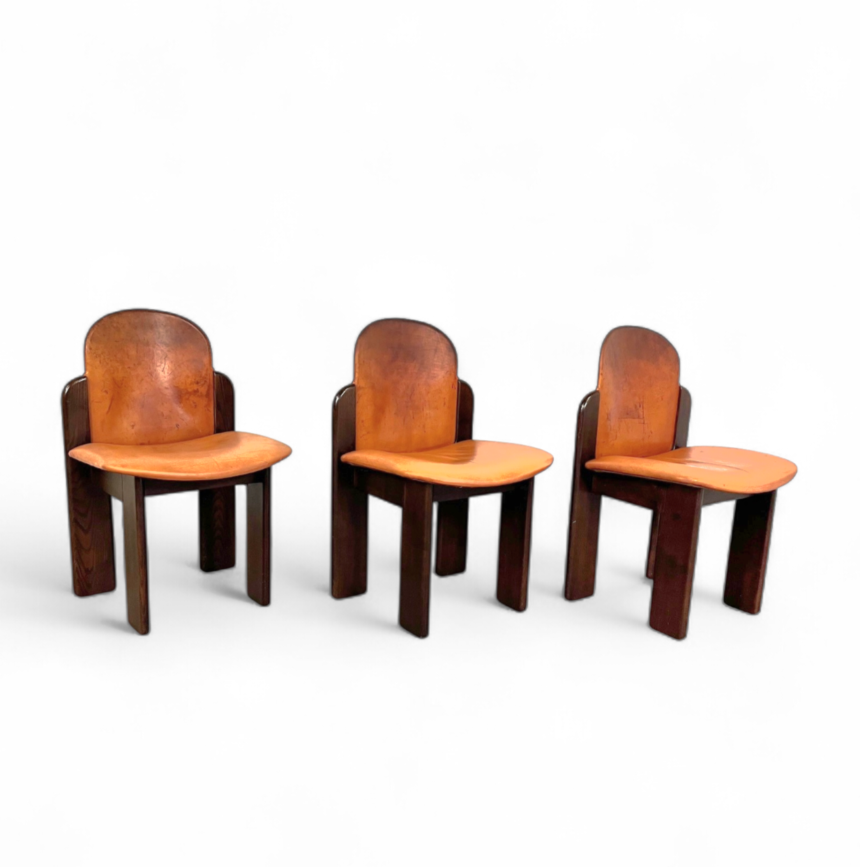 Mid-Century dining table and 3 x chairs by Silvio Coppola for Fratelli Montina Italy / 1970s