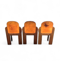 Mid-Century dining table and 3 x chairs by Silvio Coppola for Fratelli Montina Italy / 1970s