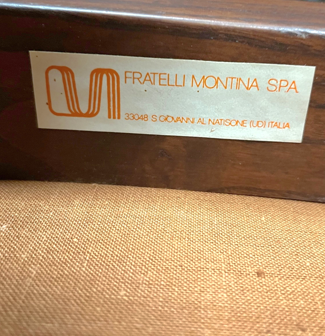 Mid-Century dining table and 3 x chairs by Silvio Coppola for Fratelli Montina Italy / 1970s