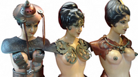 3 x Studio Shilpa Sadhana life size mannequin / carnival dummy's / Bombay India 1948