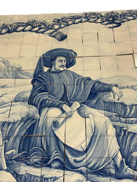 280 Hand painted Azulejos tiles / Henry the Navigator by C. Constantia / Jorge Gardoso 1996 / Portugal