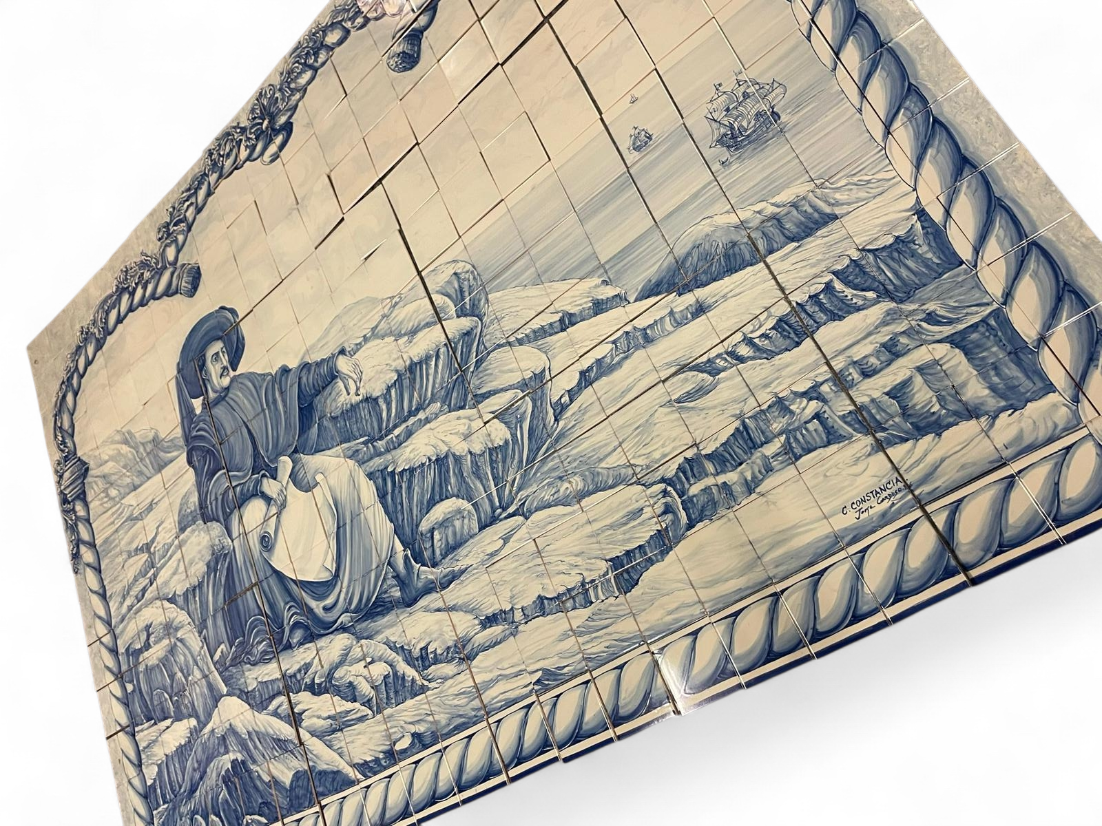 280 Hand painted Azulejos tiles / Henry the Navigator by C. Constantia / Jorge Gardoso 1996 / Portugal