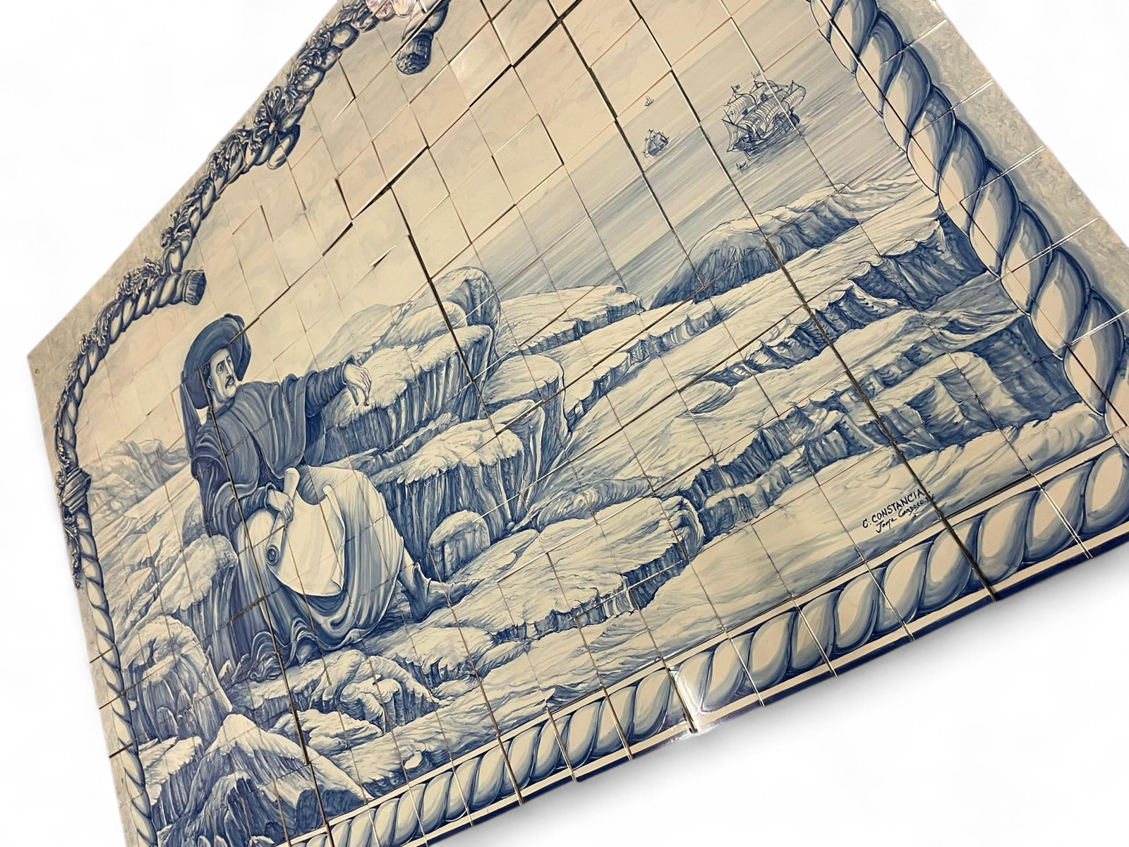 280 Hand painted Azulejos tiles / Henry the Navigator by C. Constantia / Jorge Gardoso 1996 / Portugal