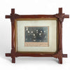 ANTIEKE EIKENBLAD GESNEDEN HOUTEN EIKEL FOTOLIJST / FAMILIEFOTO 1916