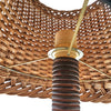 Scandinavische rotan/rieten tafellamp
