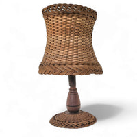 Scandinavische rotan/rieten tafellamp