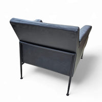 Kinnarps / Zweden /meo 357 fauteuil / zwart leer / jaren 90 / Dan Ihreborn