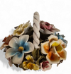 Bassano keramiek Mand met bloemen, Italië jaren 50
